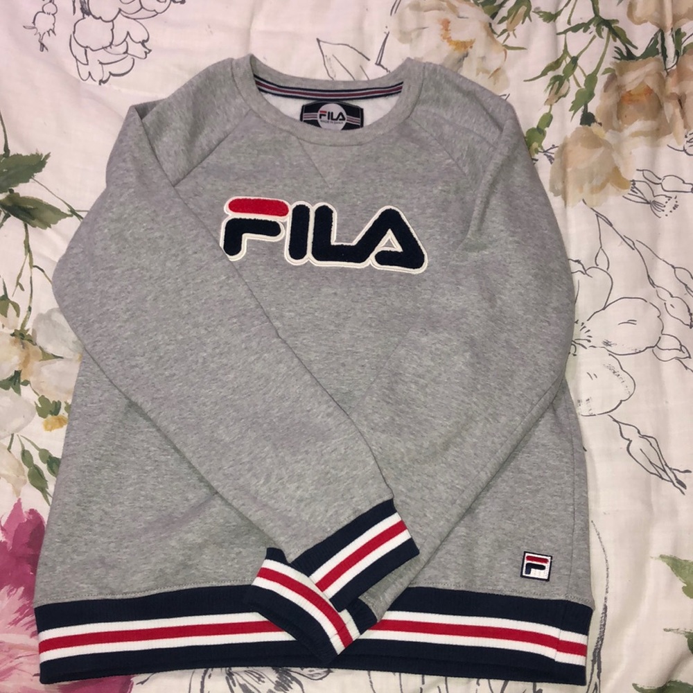 Grey fila sweater